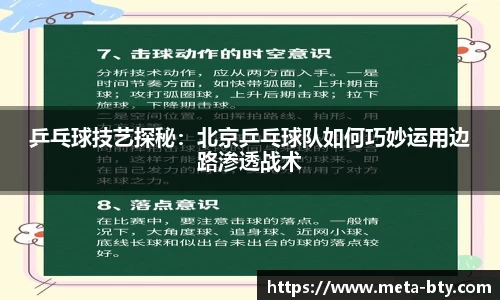乒乓球技艺探秘:北京乒乓球队如何巧妙运用边路渗透战术